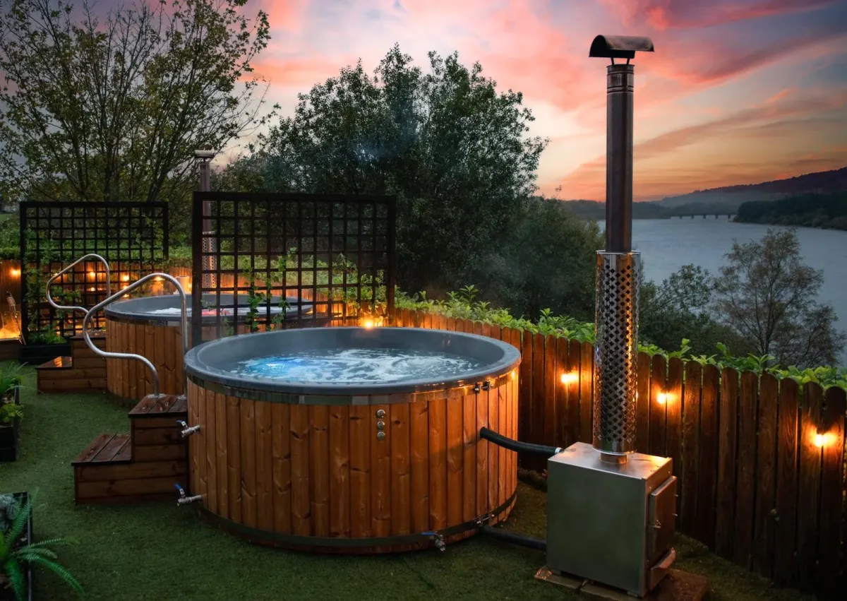A practical outdoor sauna setup.