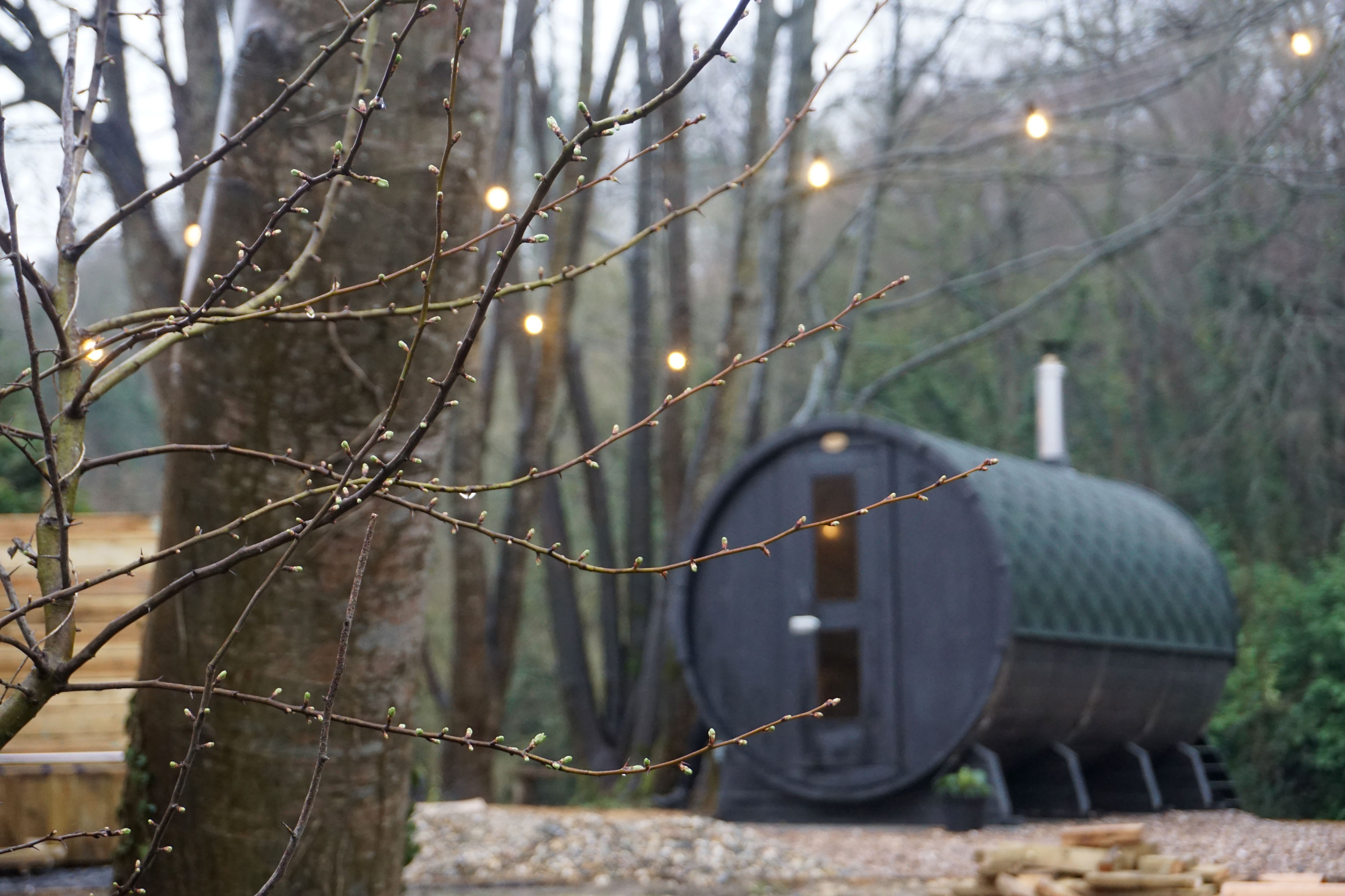 Riverside sauna atmosphere