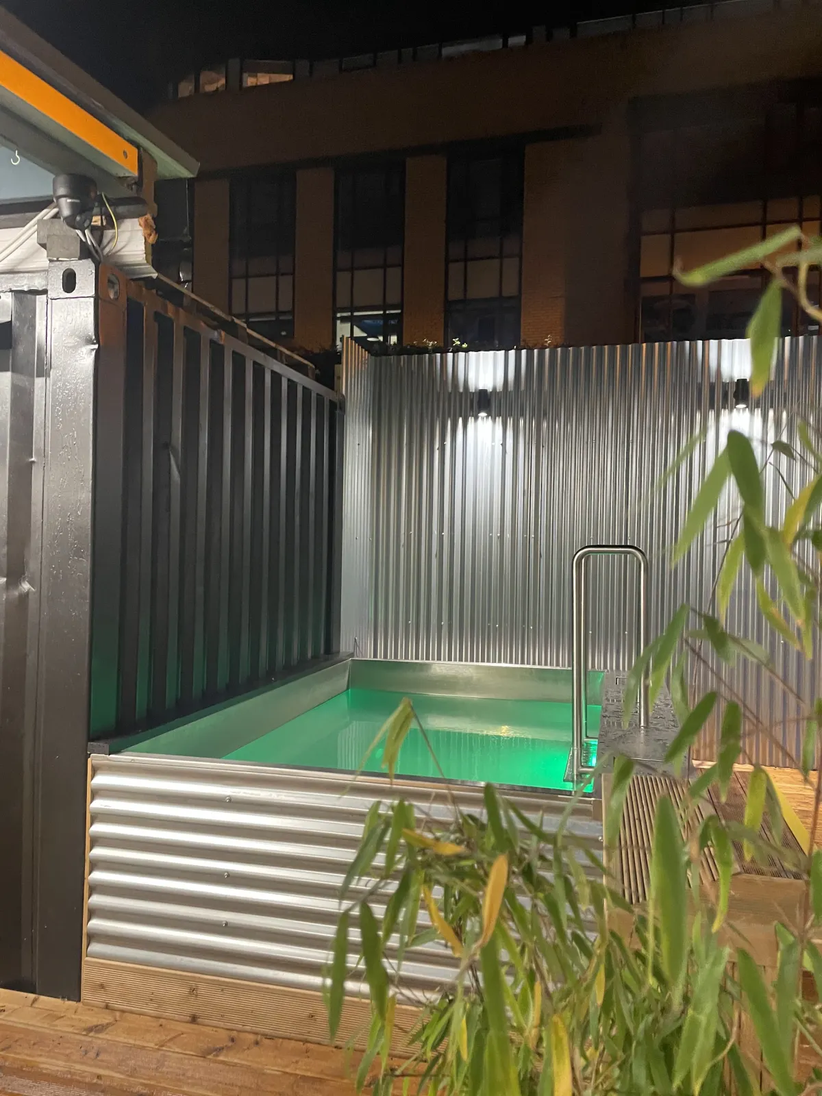 A practical outdoor sauna setup.