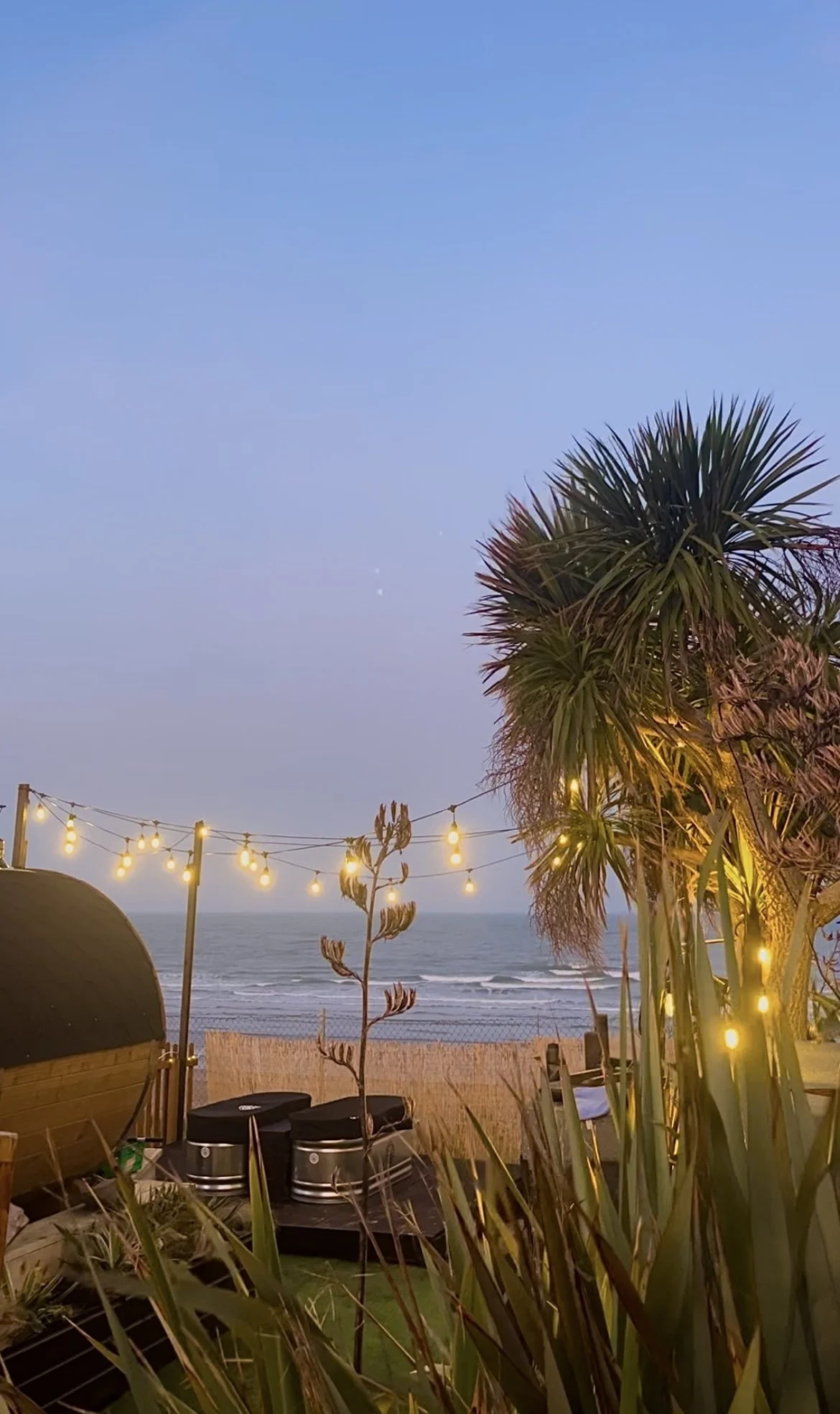 Wood Fired Sauna setting